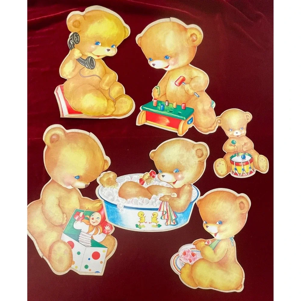 1956 Honey Bears Con-Tact Cut-Out Set‎ RARE